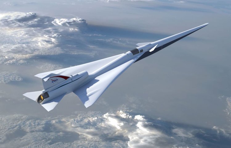 Сверхзвуковой самолет НАСА X-59, способный преодолеть звуковой барьер 