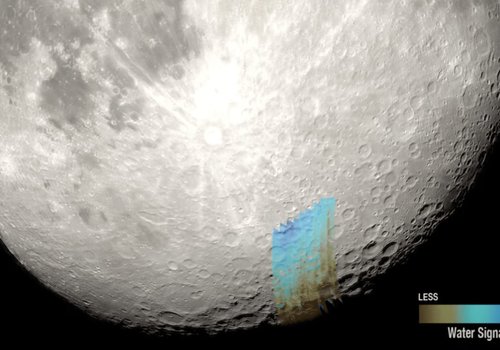 Первая подробная карта распределения воды на южном полюсе Луны